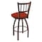 Holland Bar Stool Co 30" Swivel Bar Stool, Bronze Finish, Graph Poppy Seat 81030BZ021 - alternate 2